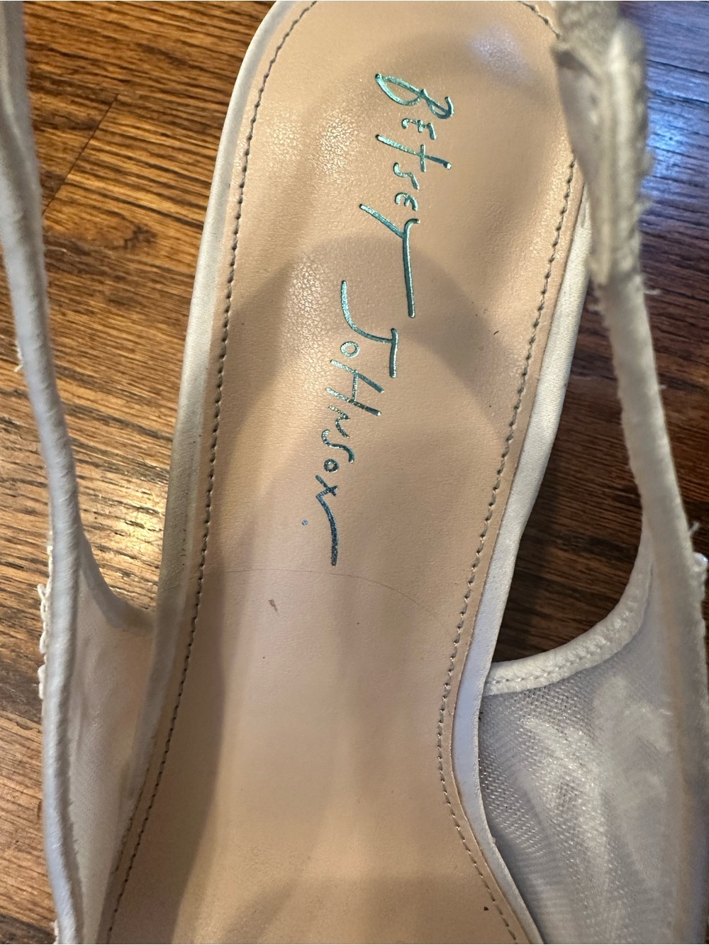 Embroidered Slingback Evening Pump in Ivory - Picture 11 of 16